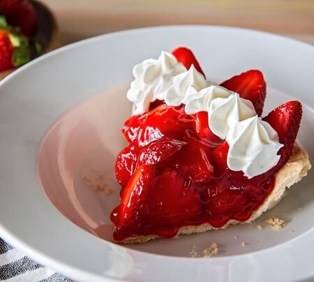 Slice of Strawberry Pie (230 cal)