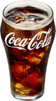 A glass of Coca-Cola