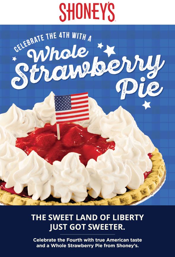 Shoneys Whole Strawberry Pies