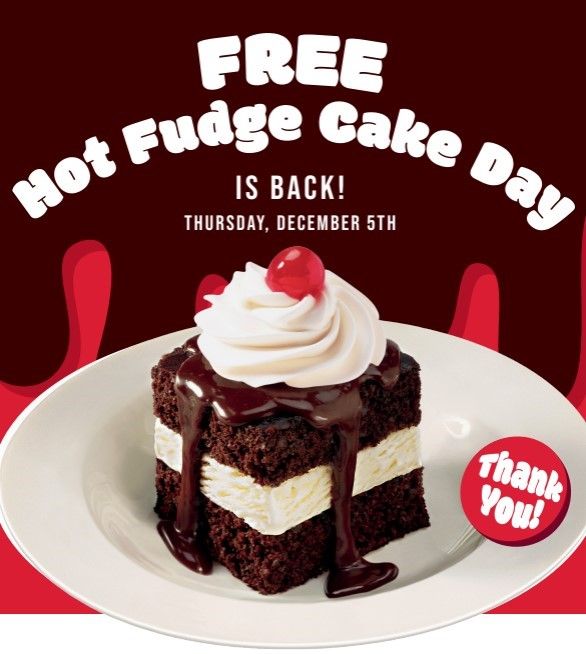 Shoney's free Hot Fudge Cake Promotion Continuing its Sweet Tradition