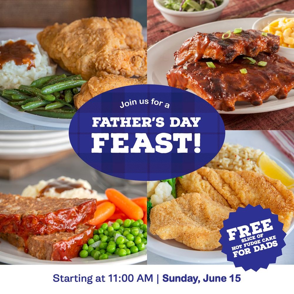 Father’s Day feast dishes and free Hot Fudge Cake